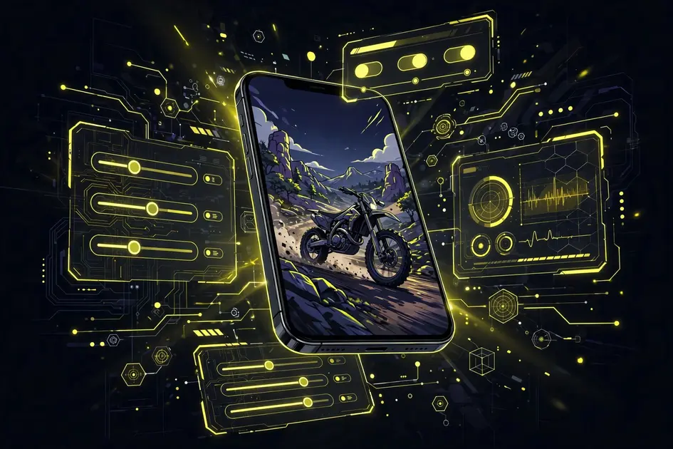 Phone showing graphics settings for smooth gameplay
